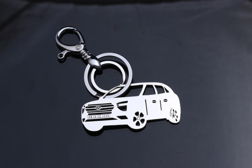 Customized car keychain side pose