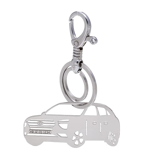 Customized car keychain side pose