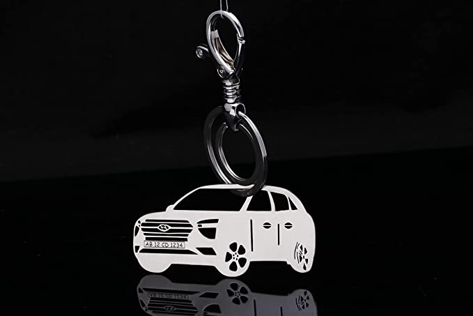 Customized car keychain side pose