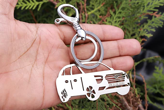 Customized car keychain side pose
