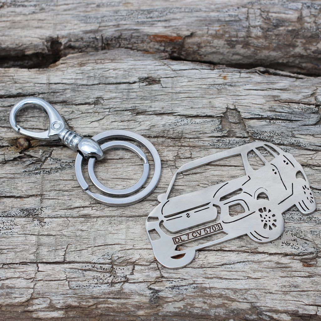 Customized car keychain side pose