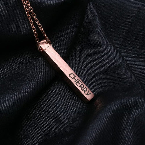 Customized bar necklace