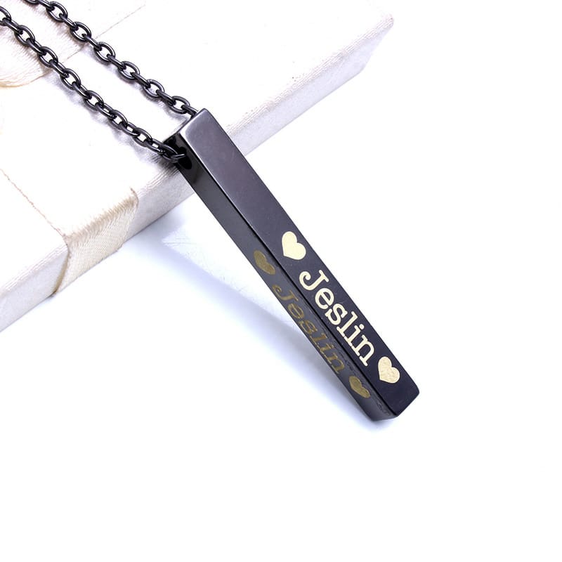 Customized bar necklace